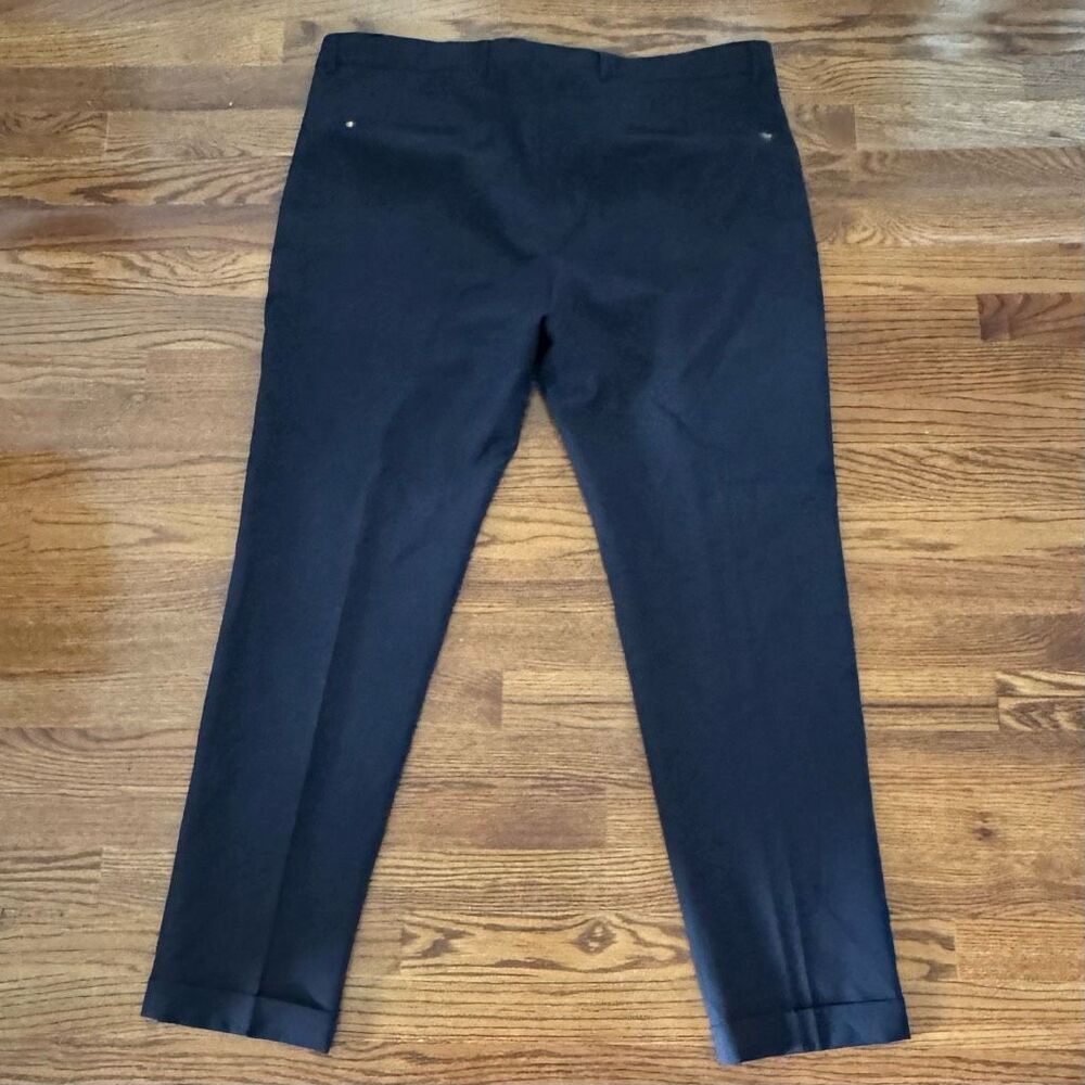 Manuel Ritz navy Blue Slim Fit Single Pleat Dress Pants. Size EU56/US 38.
